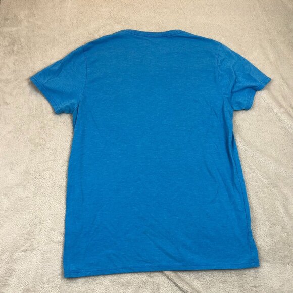 Oakley Men Slim Fit V-Neck T-Shirt Large Blue Short Sleeve Basic Pullover Casual - Picture 8 of 8
